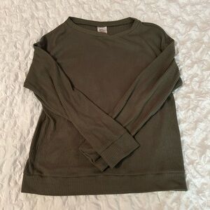 Green long sleeved shirt